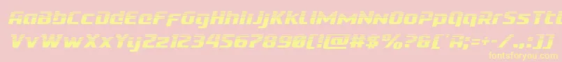 Cobaltalienhalfital Font – Yellow Fonts on Pink Background