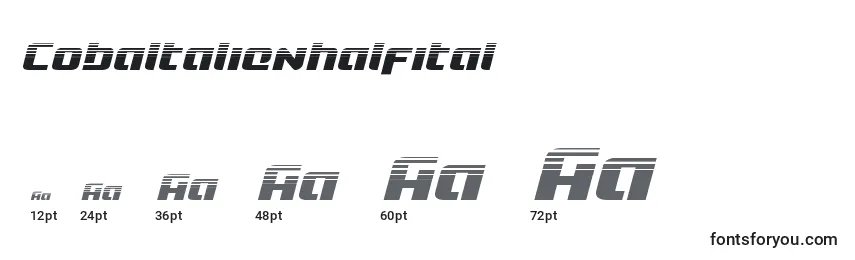 Cobaltalienhalfital Font Sizes