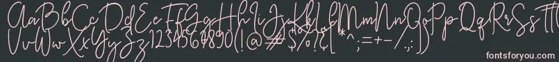 KastingScript Font – Pink Fonts on Black Background