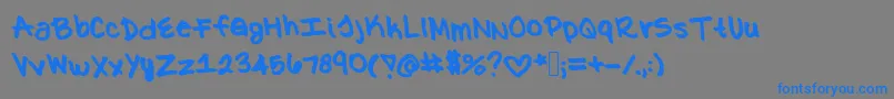Kat Font – Blue Fonts on Gray Background
