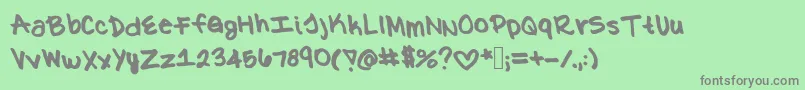 Kat Font – Gray Fonts on Green Background