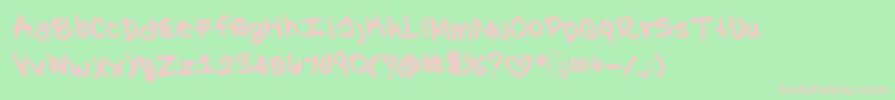 Kat Font – Pink Fonts on Green Background