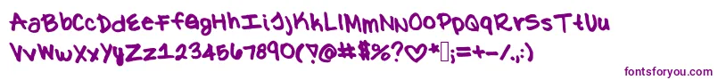Kat Font – Purple Fonts on White Background