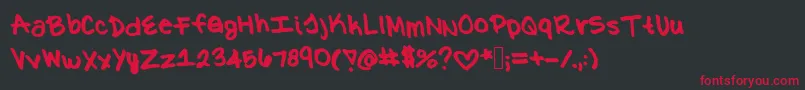 Kat Font – Red Fonts on Black Background