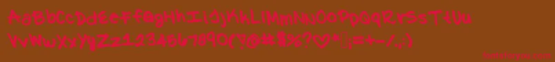 Kat Font – Red Fonts on Brown Background