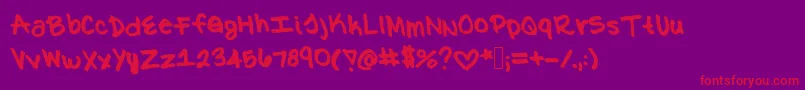 Kat Font – Red Fonts on Purple Background