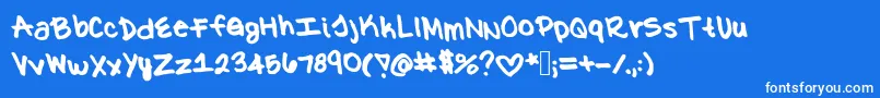 Kat Font – White Fonts on Blue Background