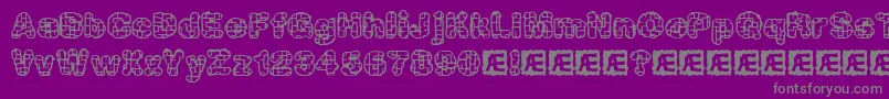 kataacti Font – Gray Fonts on Purple Background