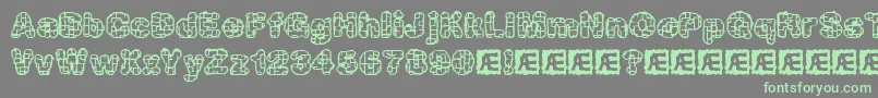 kataacti Font – Green Fonts on Gray Background