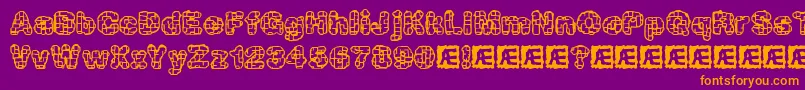 kataacti Font – Orange Fonts on Purple Background