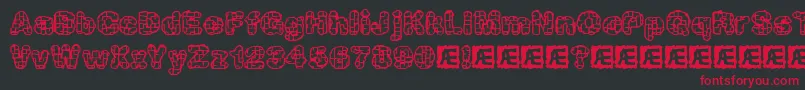 kataacti Font – Red Fonts on Black Background