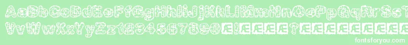 kataacti Font – White Fonts on Green Background