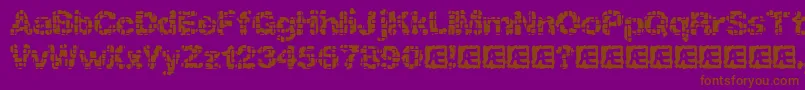 katainac Font – Brown Fonts on Purple Background