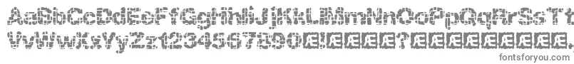 フォントkatainac – 白い背景に灰色の文字