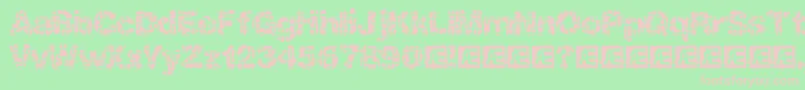 katainac Font – Pink Fonts on Green Background