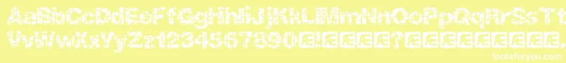 katainac Font – White Fonts on Yellow Background