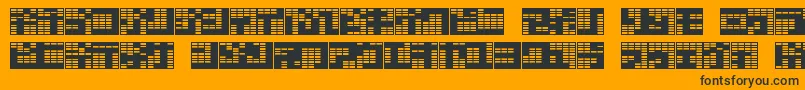 katakana,block-fontti – mustat fontit oranssilla taustalla