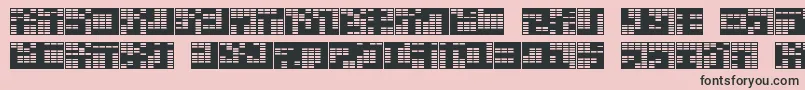 katakana,block Font – Black Fonts on Pink Background