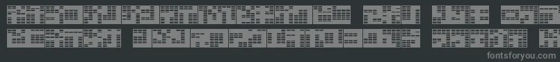Fonte katakana,block – fontes cinzas em um fundo preto