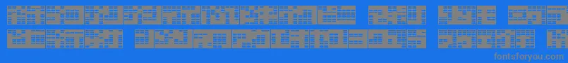 katakana,block Font – Gray Fonts on Blue Background