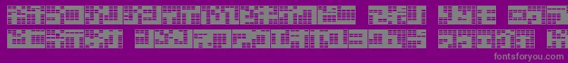 katakana,block-Schriftart – Graue Schriften auf violettem Hintergrund