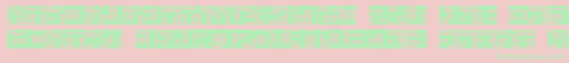 katakana,block Font – Green Fonts on Pink Background