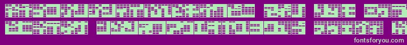 フォントkatakana,block – 紫の背景に緑のフォント