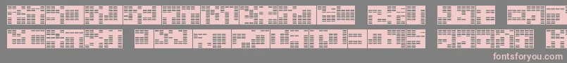 フォントkatakana,block – 灰色の背景にピンクのフォント