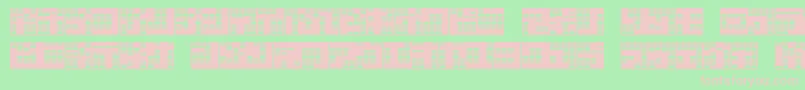 katakana,block Font – Pink Fonts on Green Background