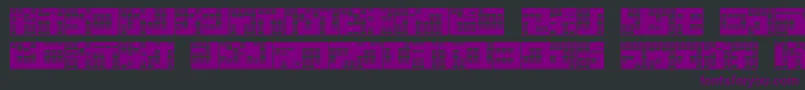 katakana,block-Schriftart – Violette Schriften auf schwarzem Hintergrund