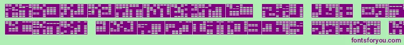 フォントkatakana,block – 緑の背景に紫のフォント