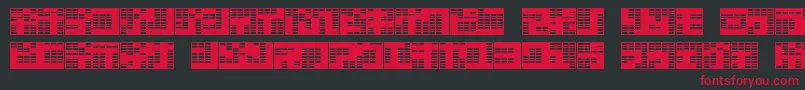 Czcionka katakana,block – czerwone czcionki na czarnym tle