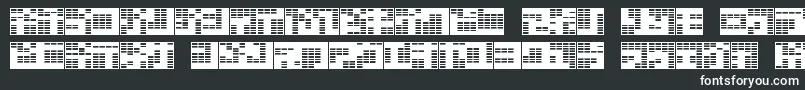 フォントkatakana,block – 黒い背景に白い文字