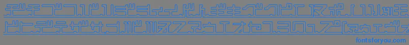 katakana,pipe Font – Blue Fonts on Gray Background