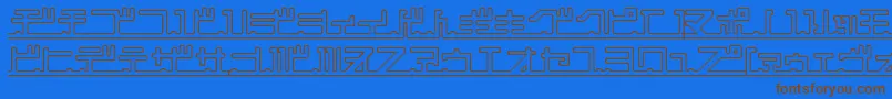 フォントkatakana,pipe – 茶色の文字が青い背景にあります。