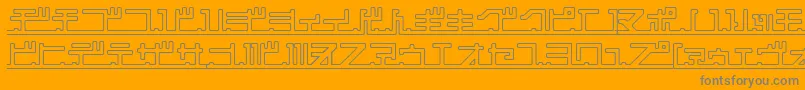katakana,pipe Font – Gray Fonts on Orange Background