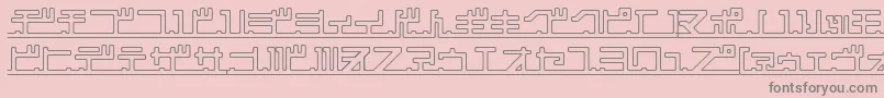 katakana,pipe Font – Gray Fonts on Pink Background