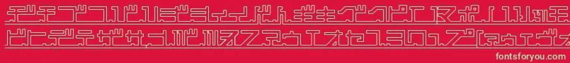 フォントkatakana,pipe – 赤い背景に緑の文字