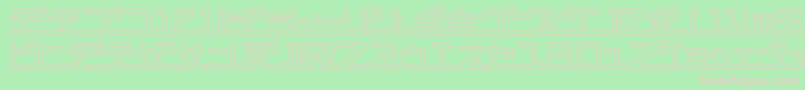 katakana,pipe-fontti – vaaleanpunaiset fontit vihreällä taustalla