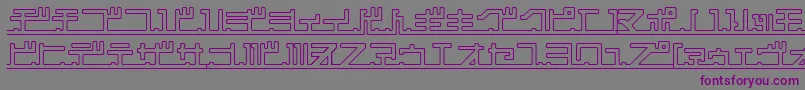 Police katakana,pipe – polices violettes sur fond gris