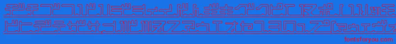 katakana,pipe Font – Red Fonts on Blue Background