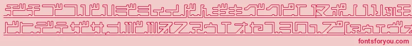 katakana,pipe Font – Red Fonts on Pink Background