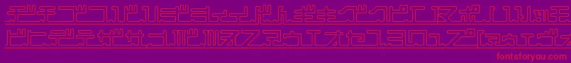 フォントkatakana,pipe – 紫の背景に赤い文字