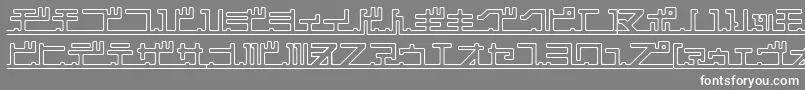 katakana,pipe Font – White Fonts on Gray Background
