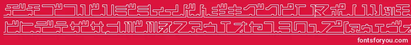 katakana,pipe Font – White Fonts on Red Background