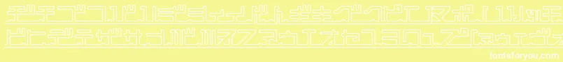 katakana,pipe Font – White Fonts on Yellow Background