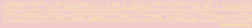 katakana,pipe Font – Yellow Fonts on Pink Background