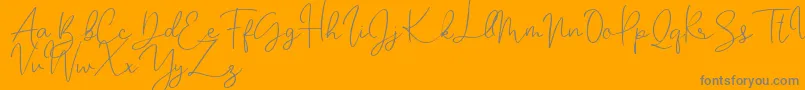 Katalia-Schriftart – Graue Schriften auf orangefarbenem Hintergrund