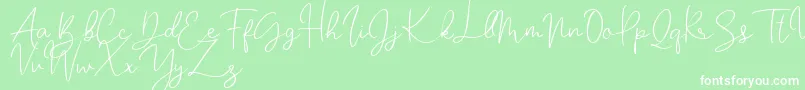 Katalia Font – White Fonts on Green Background