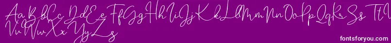 Katalia Font – White Fonts on Purple Background